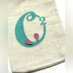 Origami Owl Living Lockets HTF Retired Floating Pink Best Friends Split Heart